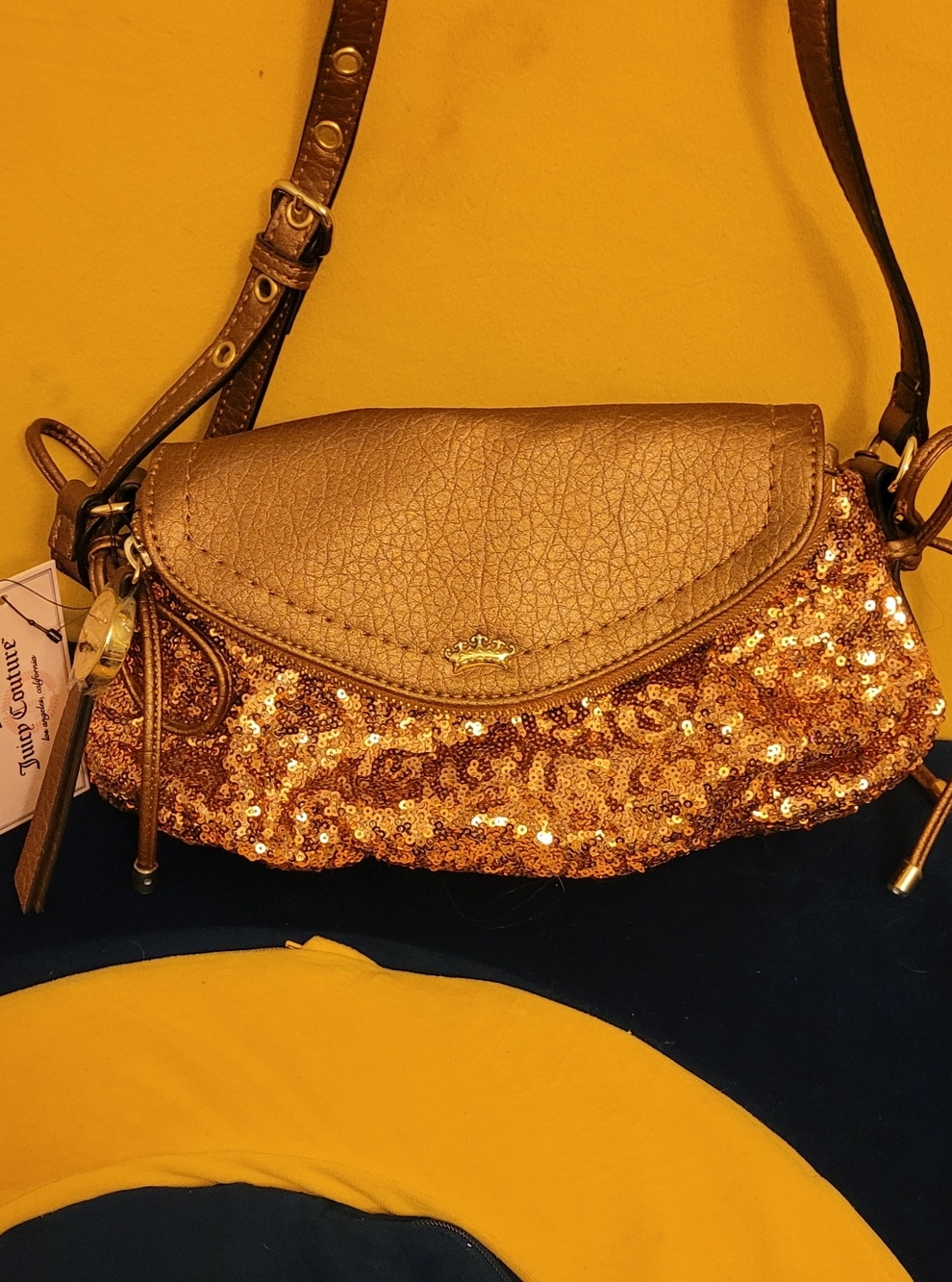 Juicy COUTURE Sequin Convertible Crossbody Clutch -
